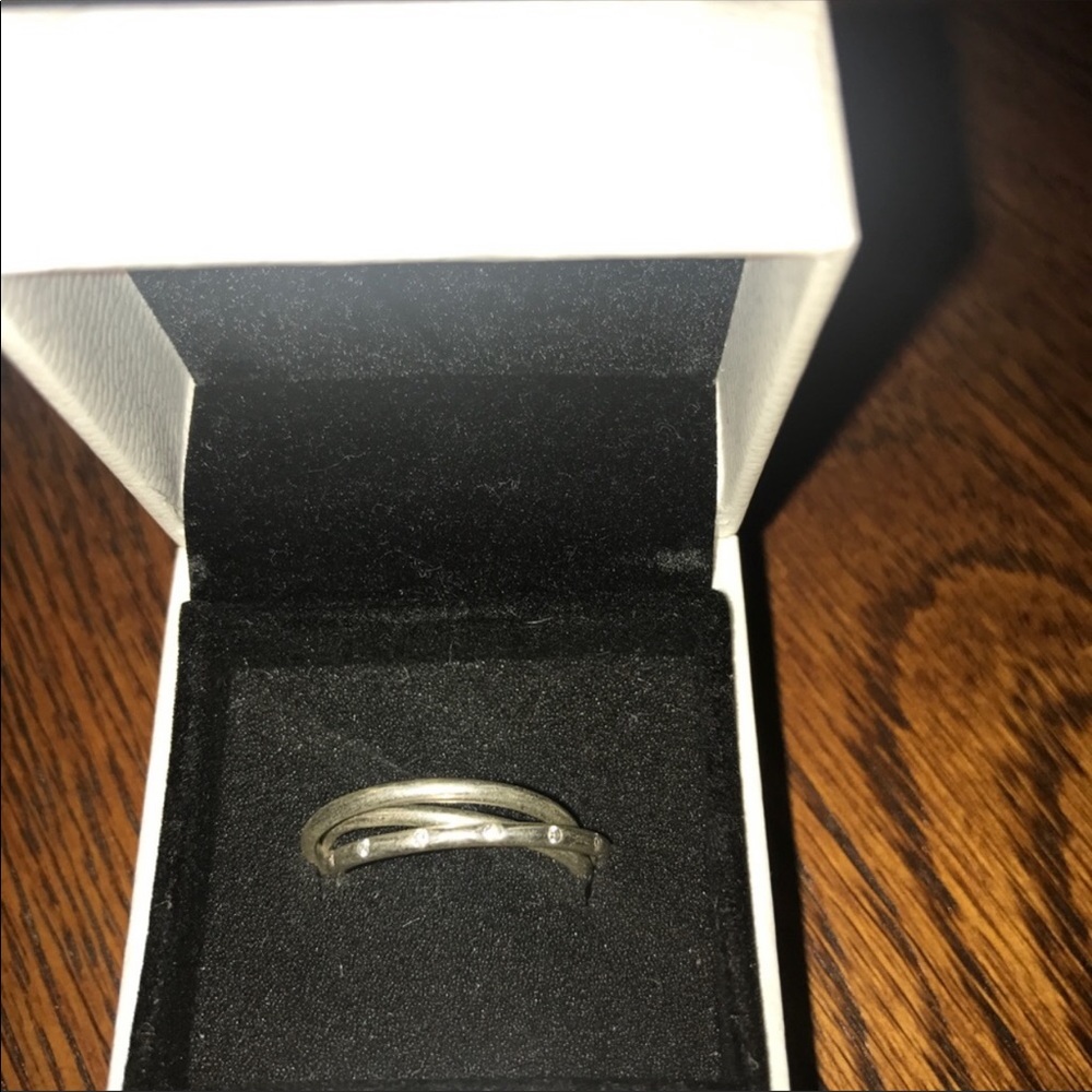 Pandora Sterling Silver Interlocking Ring - image 4